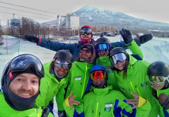 Ski instructors in Niseko, Japan